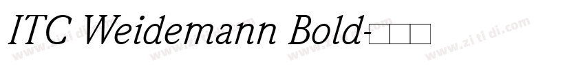 ITC Weidemann Bold字体转换
